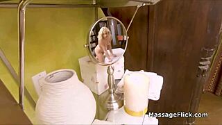 Filming Myself Fucking Hot Blonde During Intense Massage Session