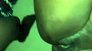 Curvy ebony pornstar eats pink pussy then gets doggystyle fucked with monster cock as christmas gift