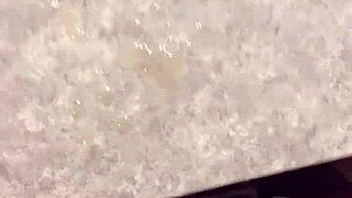 feeling so horny as i shoot huge cum on bathroom counter