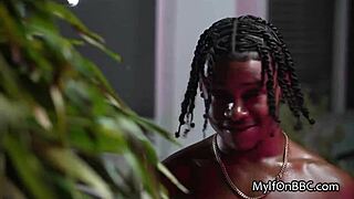 Wet big tit milf gets BBC poolside