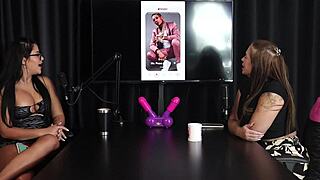 Francis Simas in sheer red lingerie gets into group BDSM and asks who matches on Tinder?