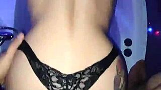 Enjoying a hot moment in the bathroom