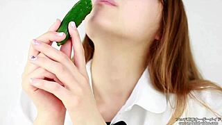Wow, Check These Asian Babes Moan Over Cucumber Fetish!