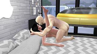 Hey, European parody of Sims4 porn with Spanish Lorena Sanchez