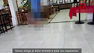 Cristina Almeida gets naughty in parking lot with bareback creampie