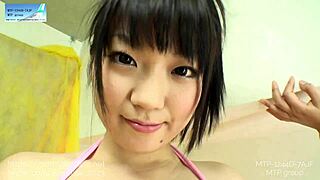 Sweet and innocent Japanese amateur in swimsuit