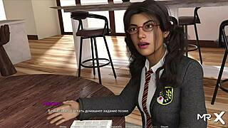 wife takes cock in ass in actinglessons game scene.