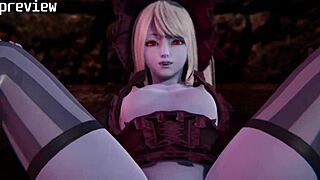 Overlord 3D Hentai: Shalltear Bloodfallen Offers Uncensored Blowjob in Wild Scene.