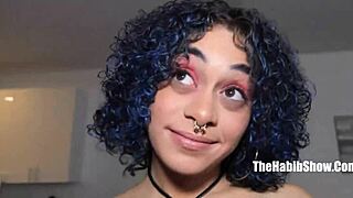Amateur curly Latina loves twerking with BBC worship