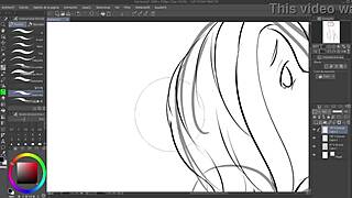 Kat’s speed painting of Gravity Rush game scenes with a flash of skin