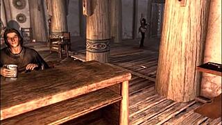 redhead gets bent over for doggystyle blowjob! clothes ripped in erotic fantasy!