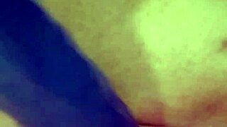 Gay man pleasuring himself with a dildo