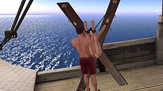 Jess says, 'Surrender to me at the cove for bdsm sex?'