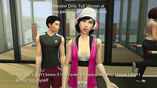 健身房跟骚女友性锻炼💪😏