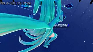 Blue K Nights Cat Fate Cosplay With Miku