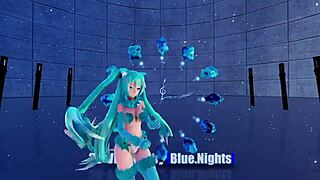 Blue K Nights Cat Fate Cosplay With Miku