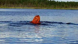 Does she play with more than the lily?