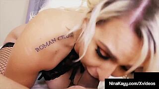 Nina Kayy’s big tits devour a massive hard dick! 💦