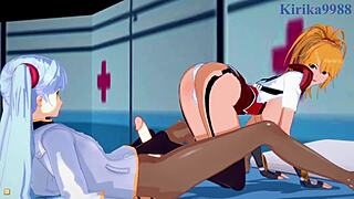 Setsuko Ohara and Excellen Browning in Super Robot Wars Anime