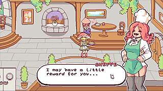 futanari di funghi futa hentai game episode 1 serves shemale cum as special sauce in the restaurant