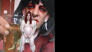 Bisexual Sissy Male Exposed While Swallowing Pee