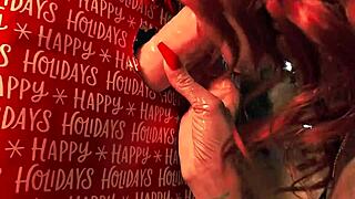 sucking huge tattooed redhead's big tits christmas gift 🎄💦
