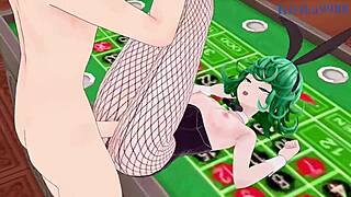 tatsumaki and fubuki in bunny outfits have intense sex