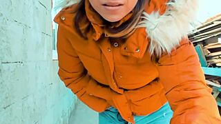 Beautiful Girl Dancing Outside In Cosplay