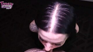 Rebel inked Lily offers holes to Seth Brogan