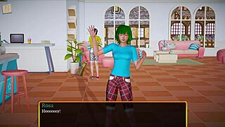 Blonde with big tits and ass feels intense emotions in homemade game