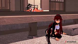 Eris and Roxy threesome in Mushoku Tensei