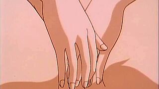 Shy anime teen with big tits fingers her wet pussy hard.