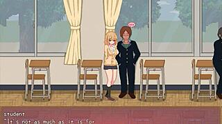 College lady in bt life hentai game engages in erotic sex with multiple men, including detailed scenes of penetration and climax.