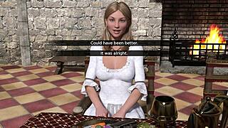 redhead with small tits fingers herself in knights tale.