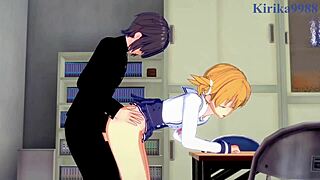 chiaki kanda and kotone hara get into intense sex in this hentai episode