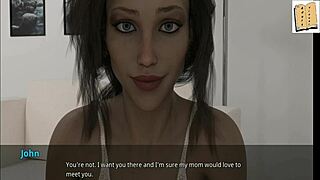 john shows strength by carrying three girls in cartoon