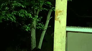 Late night blowjob on porch!