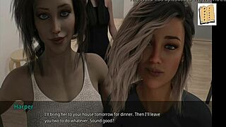 john shows strength by carrying three girls in cartoon