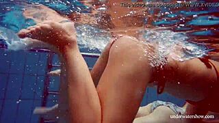 marusia and melisa darkova dive into underwater lesbian play