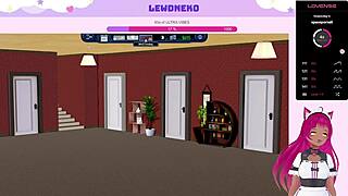 vtuber lewdneko enjoys harem hotel gameplay