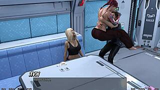 3D animated space adventure with big boobed babes and hard cock action