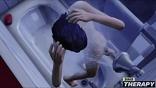 Sims Therapy - Gothic Babysitter Fucks with Big Brother in Intense Scene