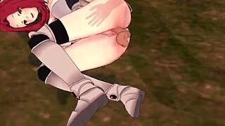 redhead malty from melromarc has outdoor hardcore sex in 3d hentai