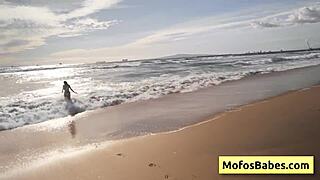 Natural Busty Blonde Sahara Skye Gives Wet Blowjob In Car Near Beach