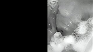I was playing in the bathtub with this brazilian amateur, it was sexy but i think i spilled something