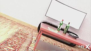 acting lessons episode 1 10: the guy fucks his milf babe girlfriend after dinner in 3d anime hentai 😏