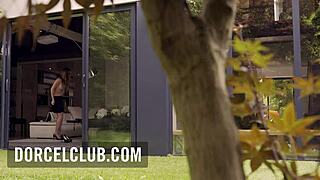 French escort Cara St Germain serves big tits at home