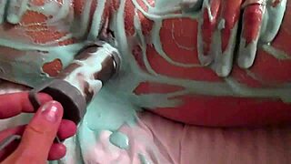 Oily wife gets messy and slammed with hard action