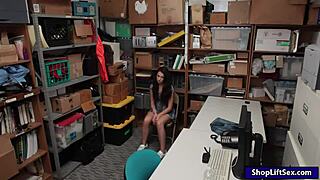 Pretty Shoplifter Lily Adams Twat Ripped!