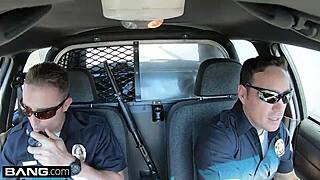 Latina Bad Girl Caught Sucking Cop's Dick in Public POV Blowjob